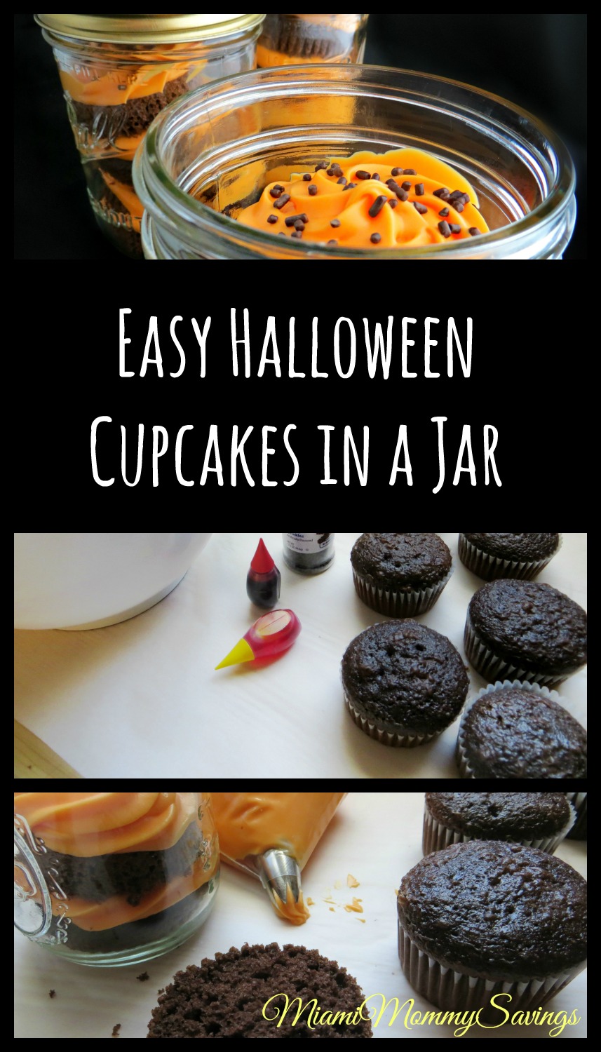 Make this Easy Halloween Cupcakes in a Jar Recipe just in time for Halloween. Get the recipe at CleverlyMe.com