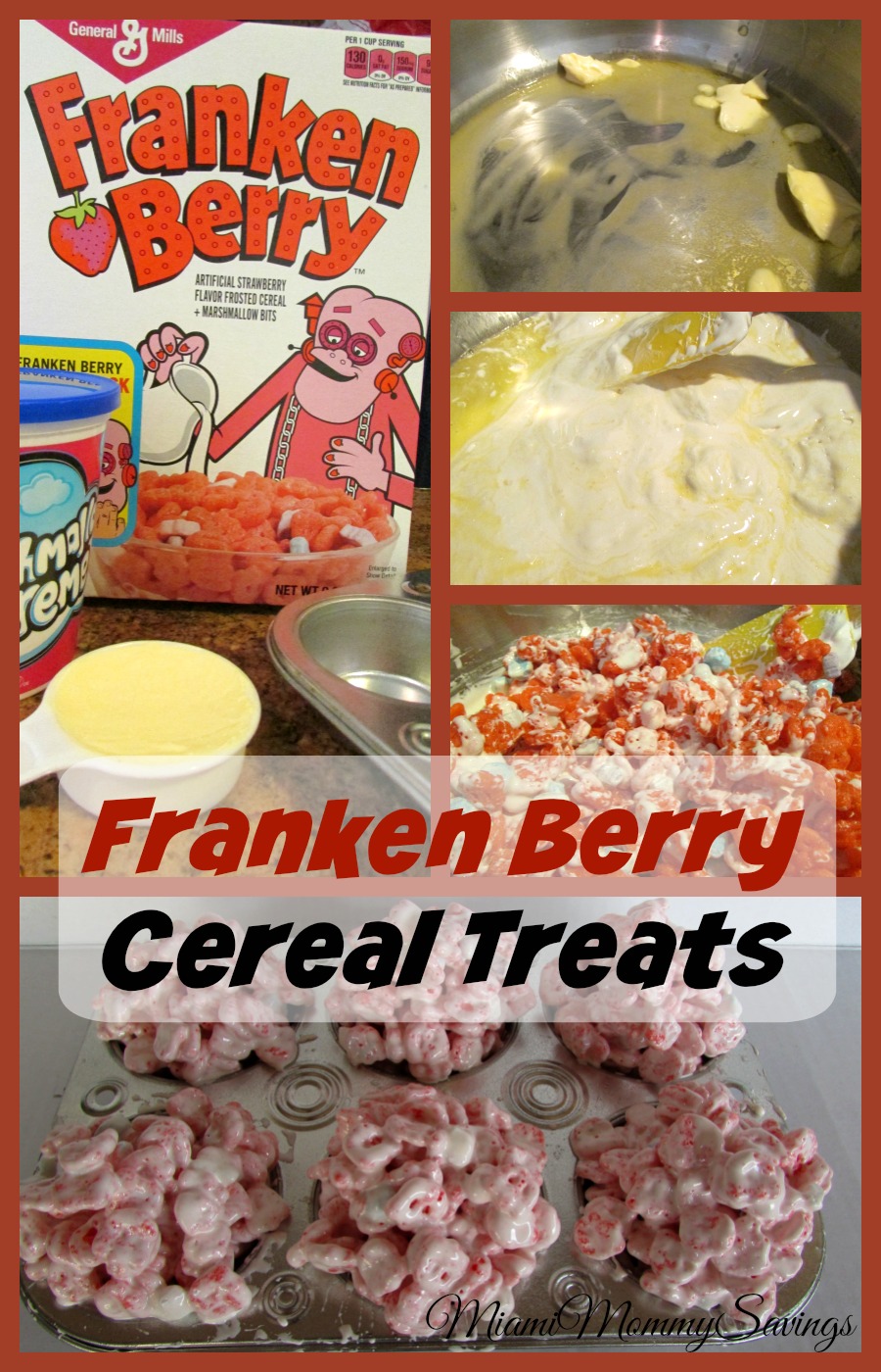 Create these Easy Franken-Berry Cereal Treats Recipe just in time for Halloween. Get the recipe at CleverlyMe.com