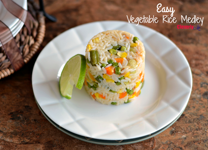 Enjoy this Easy Vegetable Rice Medley, more at CleverlyMe.com