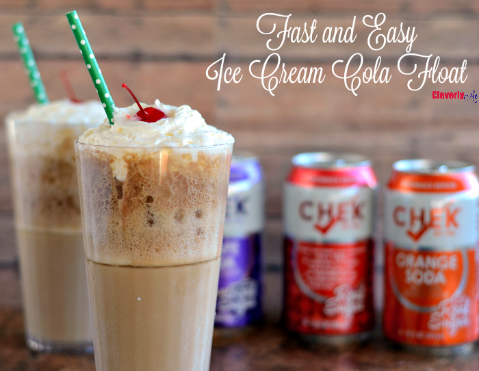 Enjoy Summer with this Fast and Easy Ice Cream Cola Float Recipe. Find this easy recipe at CleverlyMe.com