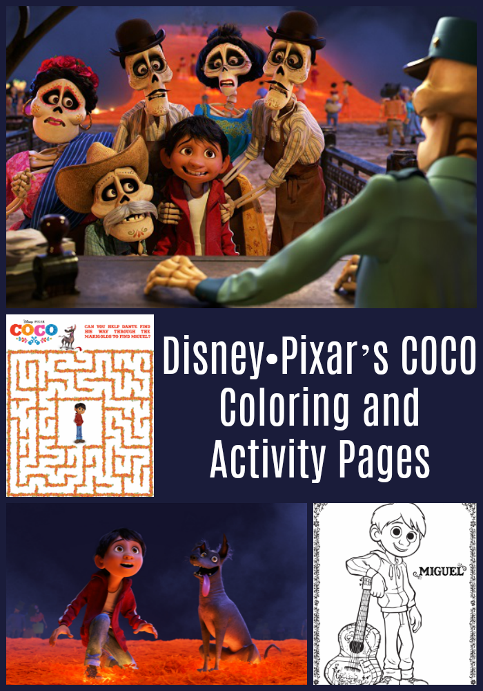 Disney•Pixar’s COCO - Coloring and Activity Pages. To print your PDF copy, please visit CleverlyMe.com